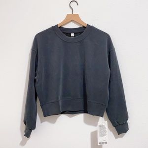 Lululemon Perfectly Oversized Cropped Crew Black